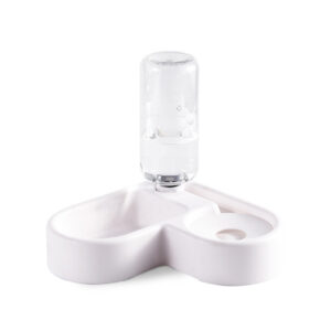 Heart Shaped Water Dispenser & Food Bowl